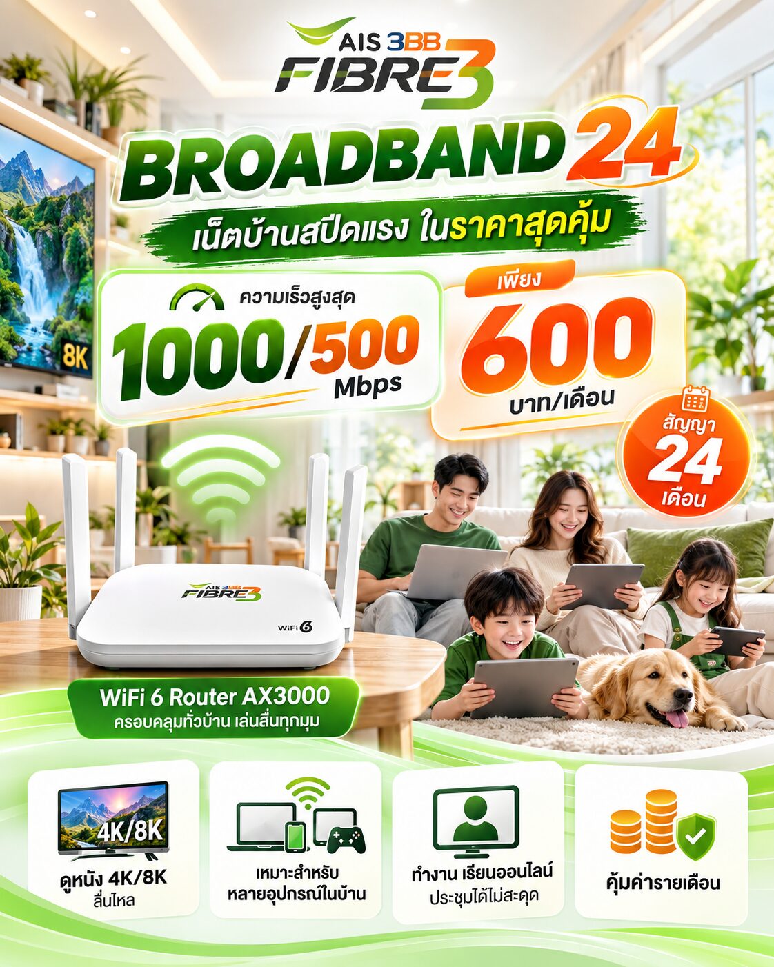 เน็ตบ้าน ais fibre
