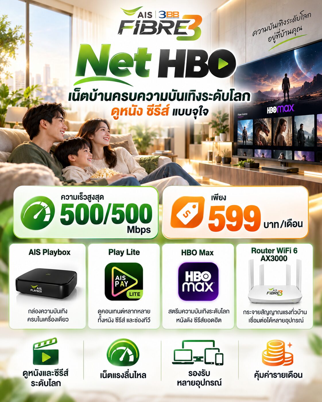 เน็ตบ้าน ais fibre